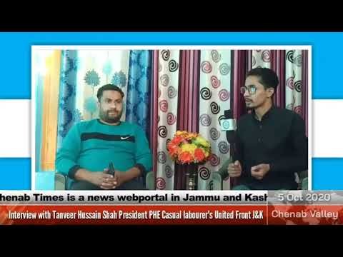 Exclusive interview with Tanveer Hussain Shah President PHE Casual labourer's United Front J&K