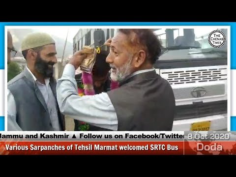 Doda: People welcomed RTC Bus in villages of Marmat