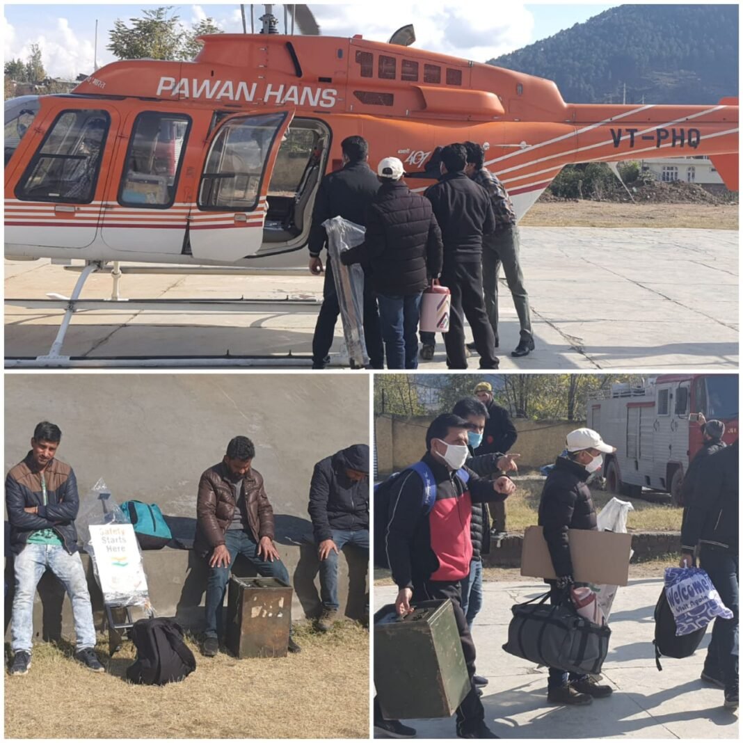 DDC Polls: 8 polling parties airlifted in advance to the far flung Polling Station’s of Dessa