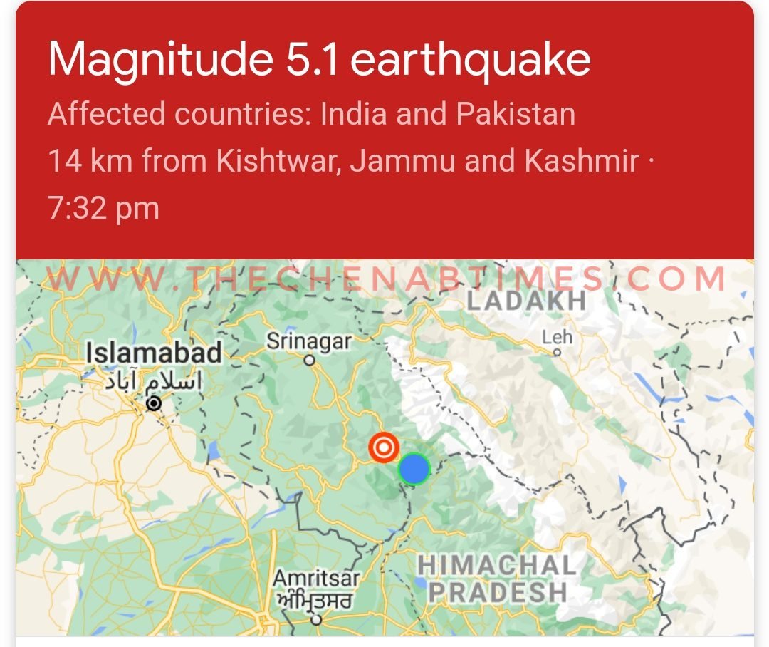 Earthquake in Jammu and Kashmir