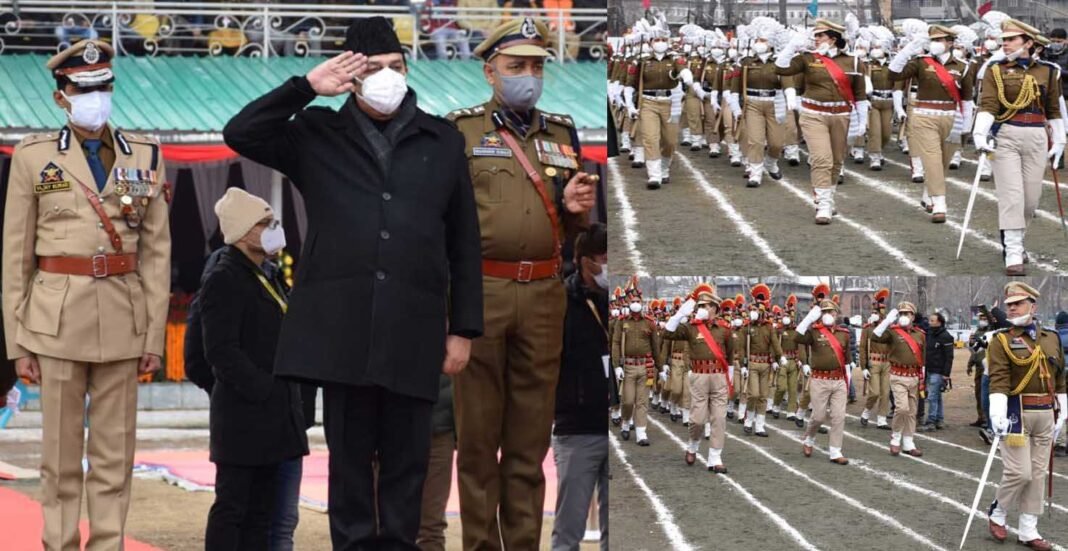 Advisor Baseer Khan unfurls Tricolor at Srinagar