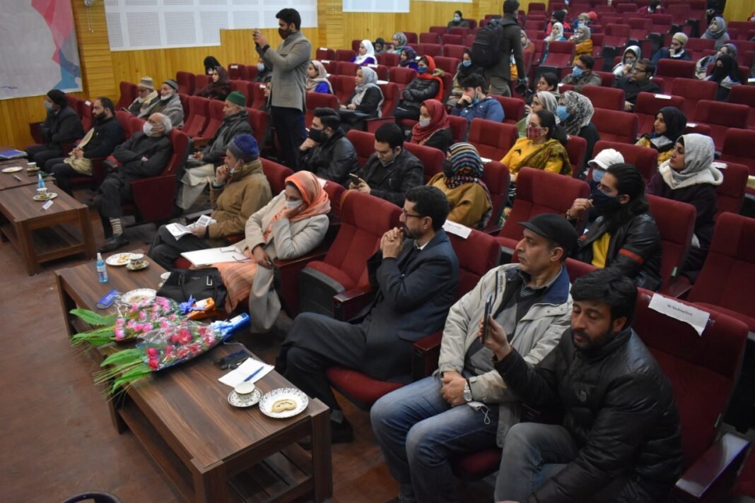 Jammu and Kashmir: Two Budgam Weavers Honoured with National Handloom Award A big gathering was gathered today in Gandhi College for an amazing event LAL DED which was organised by AAB-E-RAWAAN (NGO). Saturday 13-2-2021, LAL DED The women who ignited the core values of Kashmir youth. Today's event was all about LAL DED, the great Kashmiri poetess and besides it, it revolved around women empowerment and sufism. The main motive behind the event was to pay tribute to LAL DED by remembering her and to also inculcate the true values of Kashmiriyat amongst the present youth and to appreciate Women of today. The event was presided by the principal of the college Dr Ahmad Abbas, who was also present as a special guest for the event and chief guest for the event was Dr GN KHAAKI, and the other guest of honours were prof MR BASHAR BASHIR, MR GULAB SAIFI, MR MUSHTAQ BARQ,MR ASIF ZARGAR, MR SYED AIJAZ KASHANI, MR BILAL PARRAY and KHAETIJ DAED. And there were 26 budding female artists present on the occasion, who have excelled in their fields Ms AZRA MUFTI, Ms FAZA ZAINAB, MS LAILA QURESHI, MS NAHIDA MANZOOR, MS IRFANA ZARGAR, MS AIYEENA ALTAF, MS RAFIYA MIR, MS AZRA KHAN, MS AIMAN KHAN, MS ABIDA RASHID, MS FALAK ZEHRA, MS BISMA YASEEN, MS NARGIS MAJID, MS IRTIQA BAZAZ, MS MUNTAHA BABA, MS SAIMA SHAFI, MS AAMINA ALTAF, MS SANIA MALIK, MS HIZIB ZARGAR, MS NARGIS KHATOON, MS ZAHIDA TARANUM, MS PEET MEHEK, MS BADRU NISSA BHAT, MS ZAINAB FAYAZ, MS INJU HUSSAIN, MS SHAFIYA SHAFI. The event was a big success and the event was supported by Faith Hope Love Productions, Sultania Book Depot and Sheikh Hamza Book Centers.