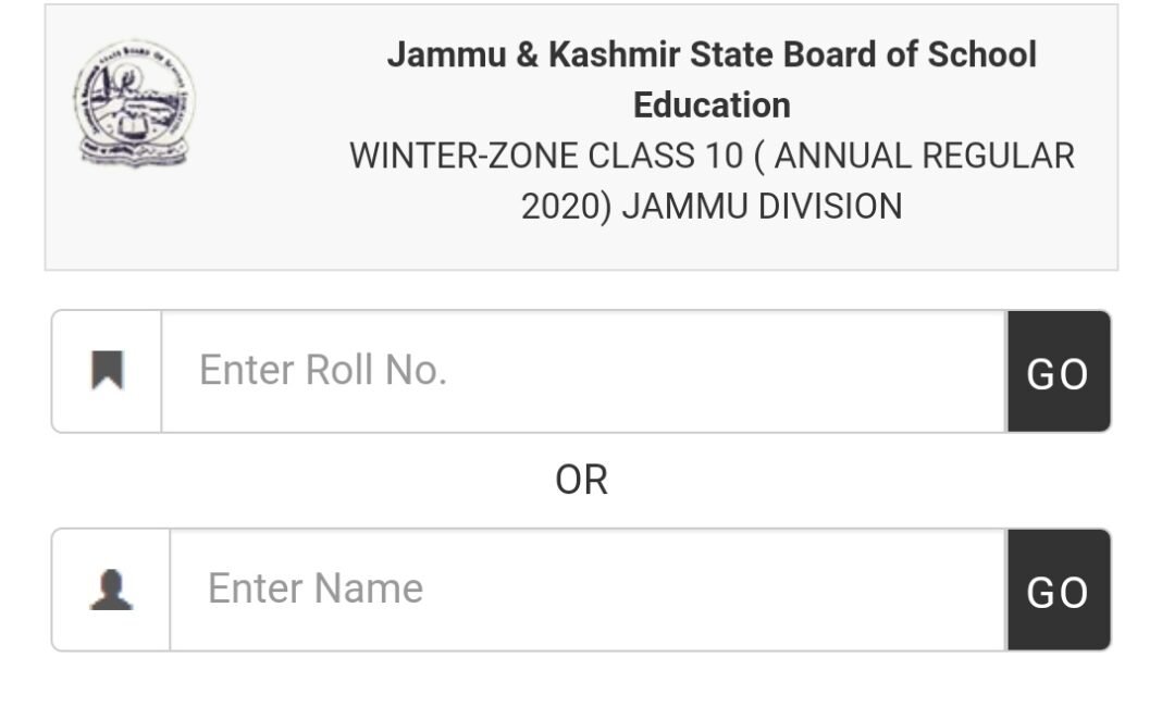 JKBOSE 10th Result 2020 (Out): Check JKBOSE 10th Jammu Division Winter Zone Results Here