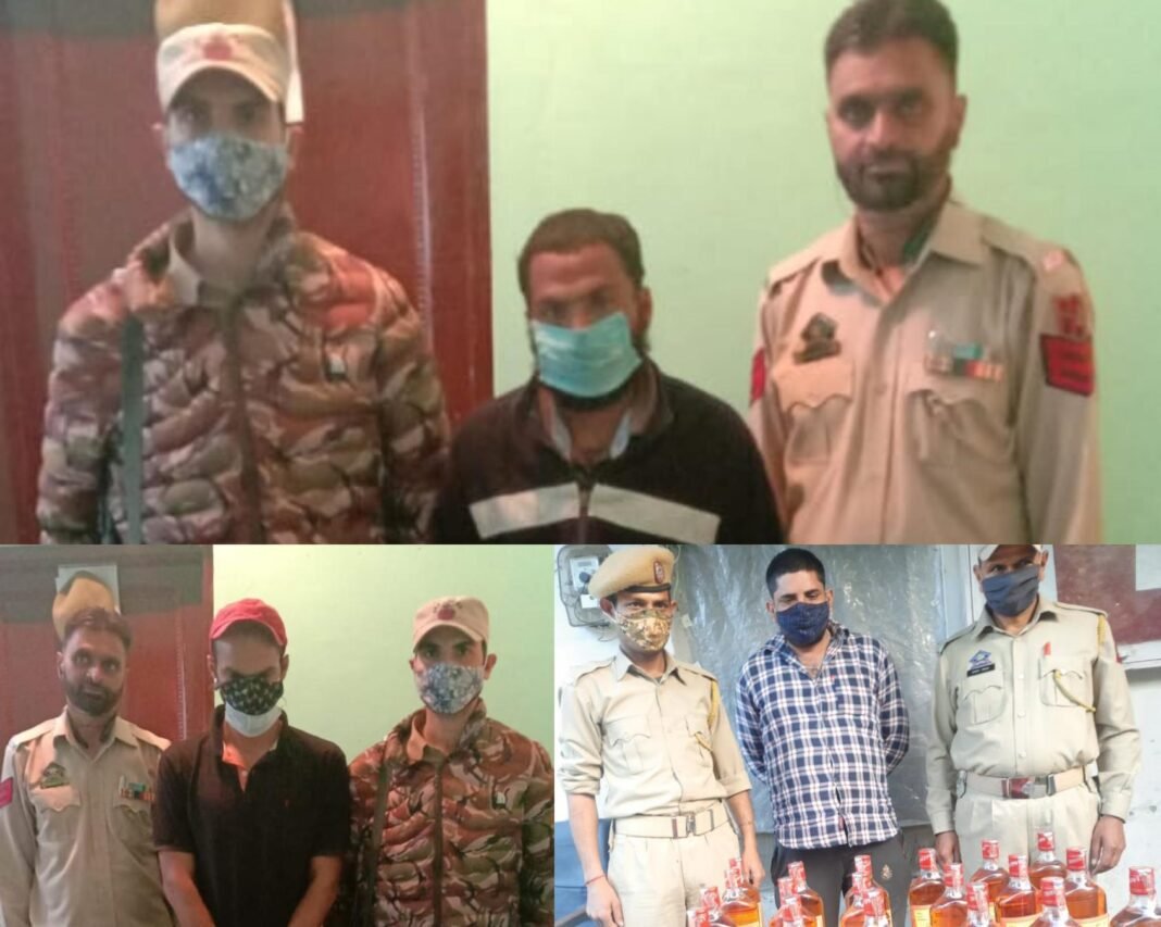 Three persons held with illicit liquor in Thathri