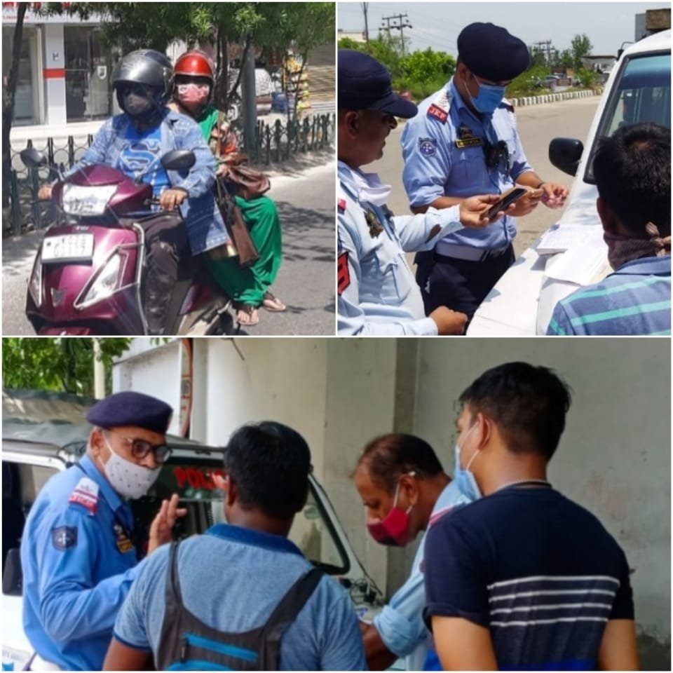 Drive against Unruly Two-wheelers/Four-Wheelers: Traffic Police City Jammu