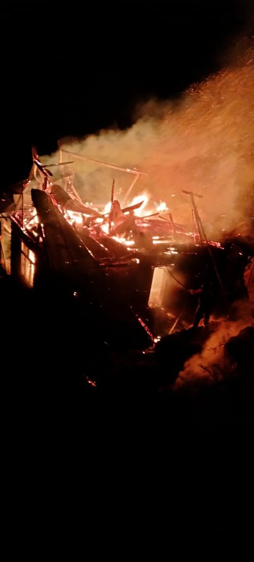 Residential house gutted in fire at Acchair Bhalessa