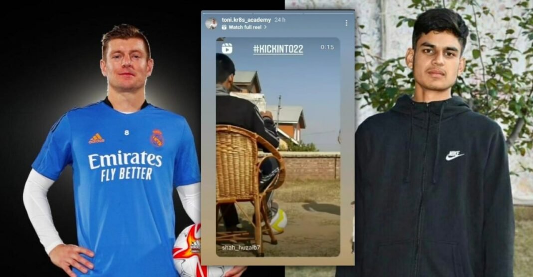 German soccer player Toni Kroos shared Kashmir’s trick-shots artist video