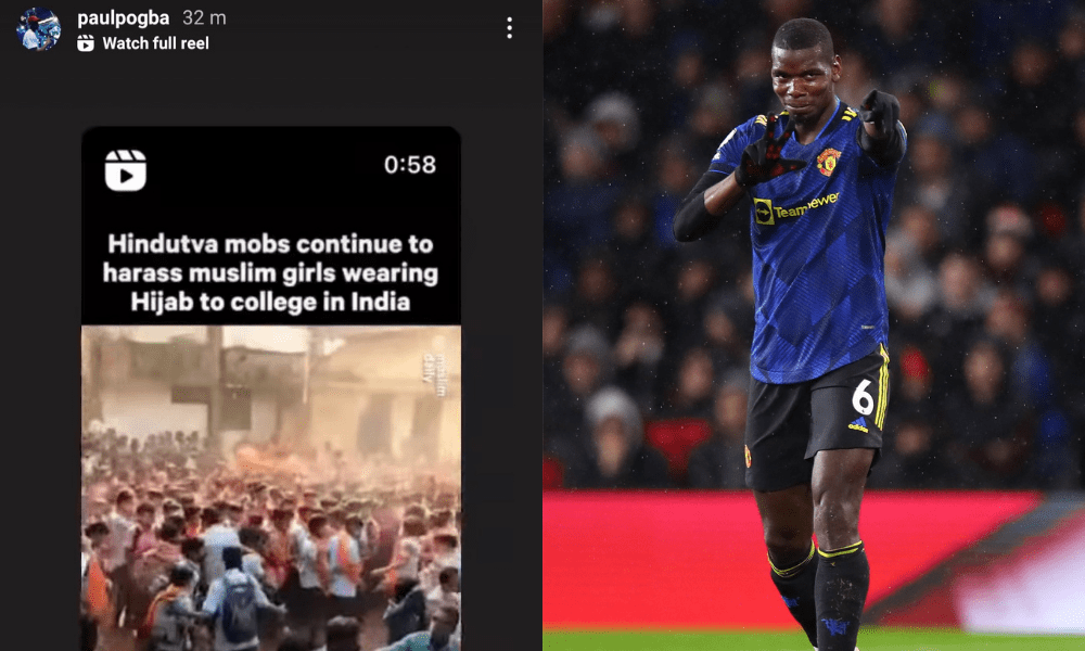 Manchester United Footballer Paul Pogba Flags Hijab Protests On Instagram