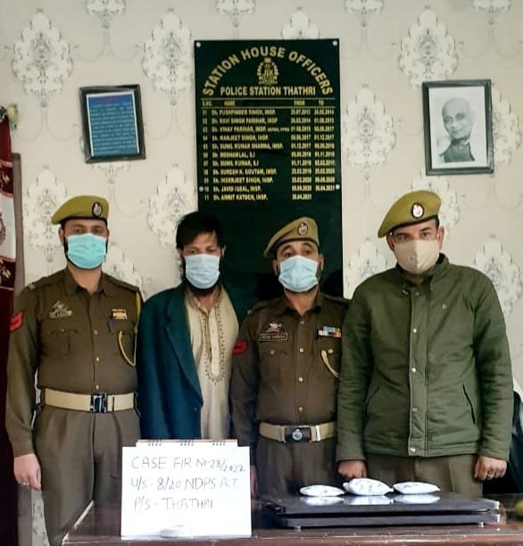 Police Arrests One More Notorious Drug Peddler at Thathri, Charas Recovered