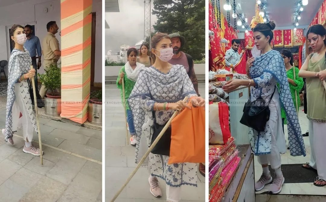 Actress Jacqueline Fernandez at J-K’s Katra