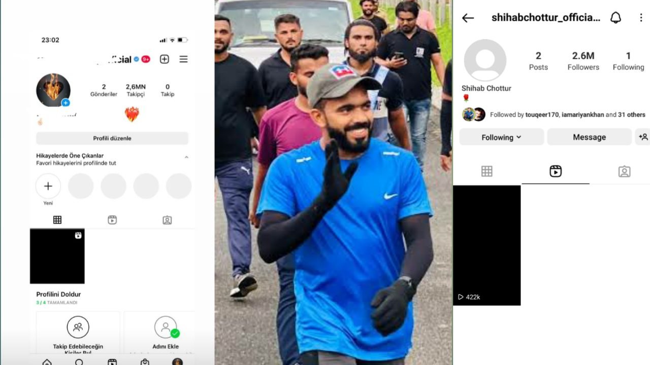 Shihab Chottur official Instagram account hacked; hacker uses “Turkish” language