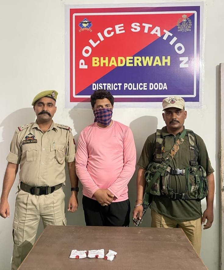 Man Arrested With Heroin In J&K’s Bhaderwah