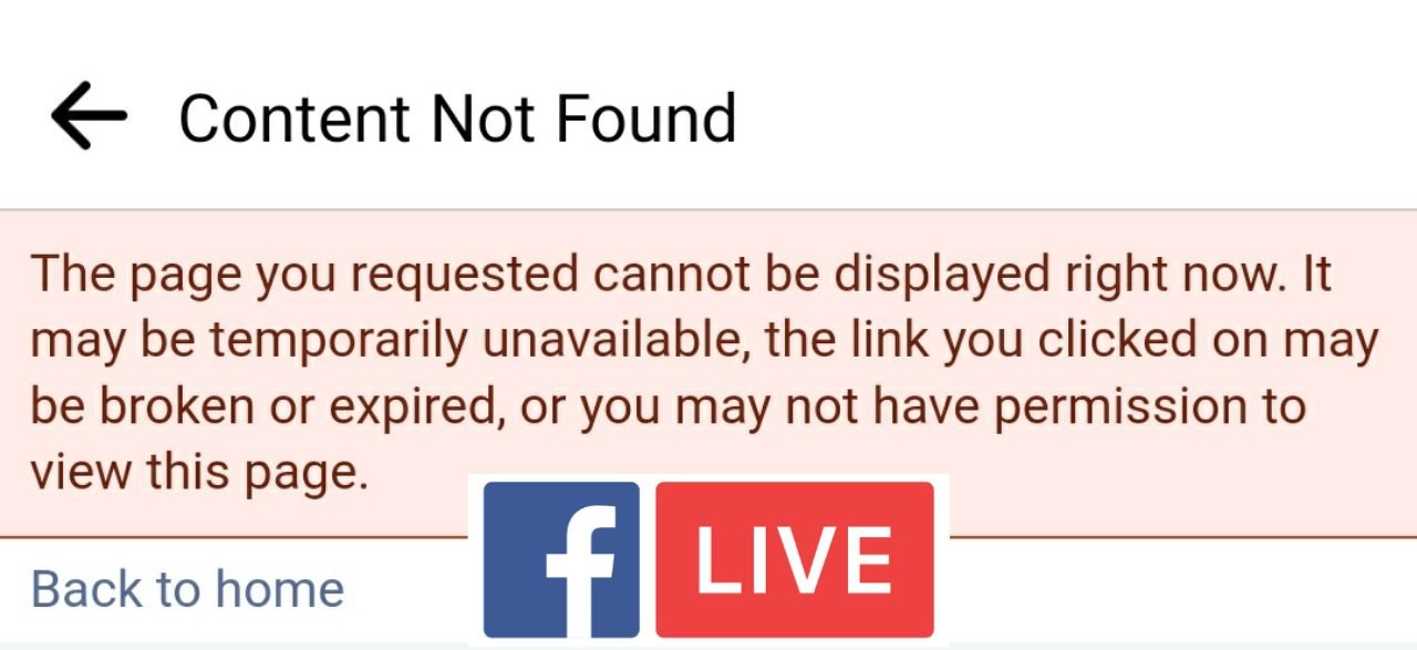 Facebook Bug! Live Videos Disappearing Minutes After Publishing on Various Pages