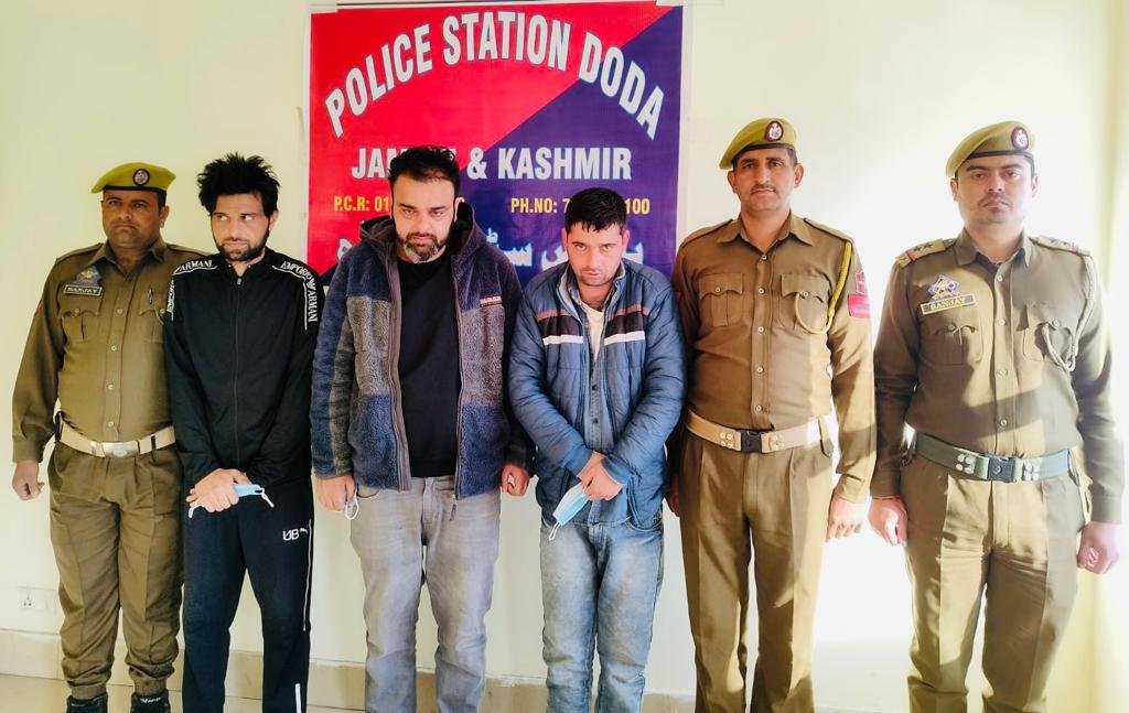 Three “most wanted” drug peddlers arrested in Doda; heroin recovered: Police