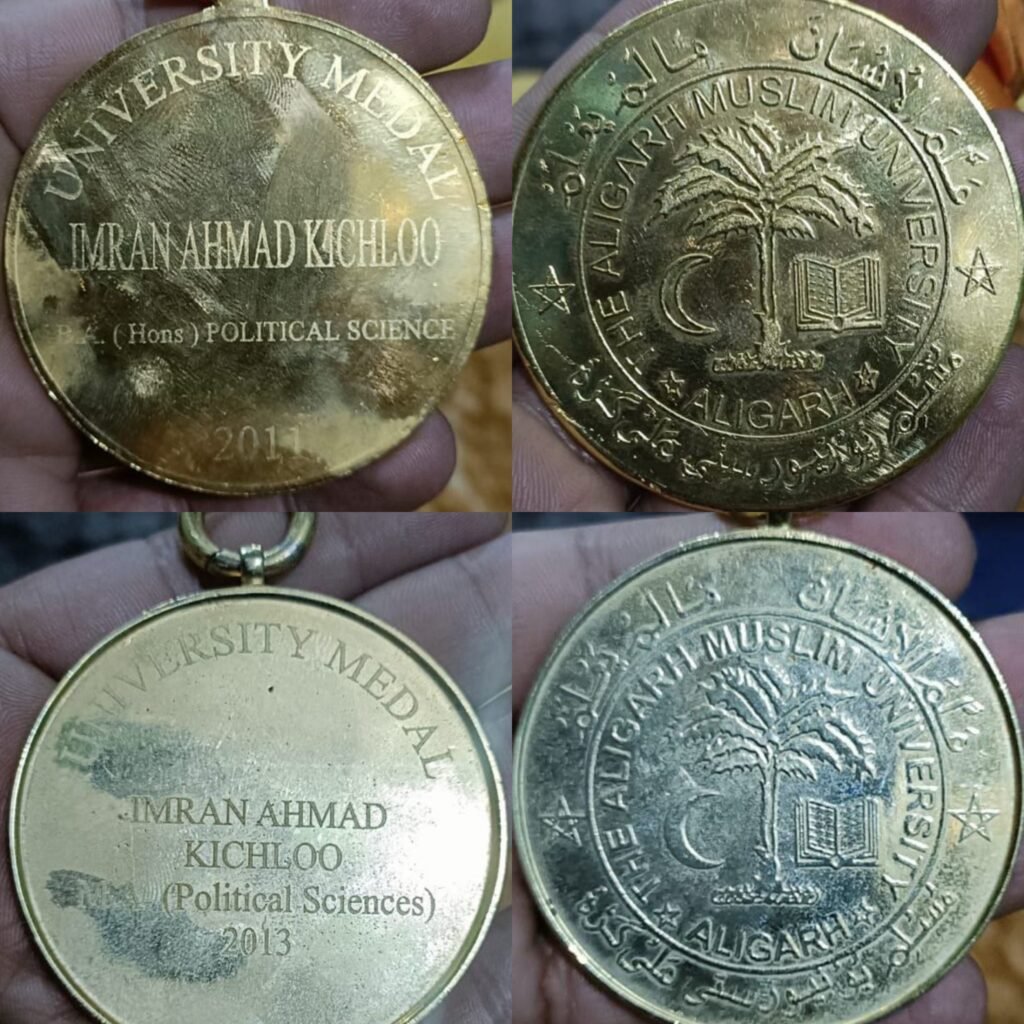 Gold Medals achieved by Imran Ahmed Kichloo