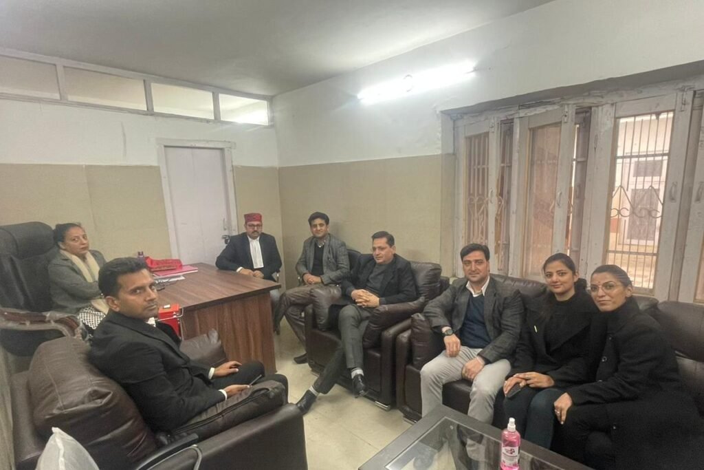 Bhaderwah: Lawyers posing for photograph after a meeting.