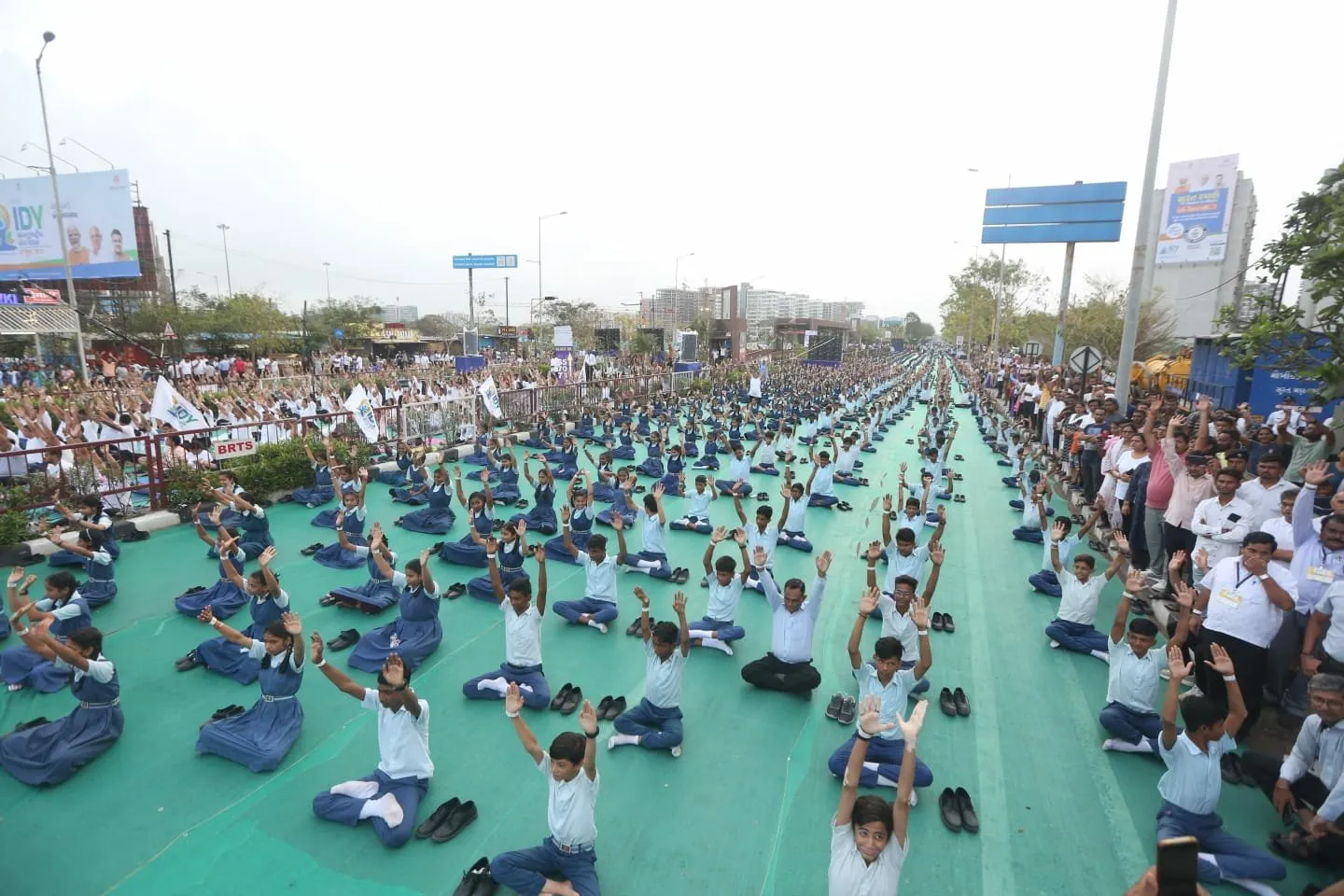 Surat’s Yoga Day Event Makes History with “New Guinness World Record” for Largest Gathering: Harsh Sanghavi