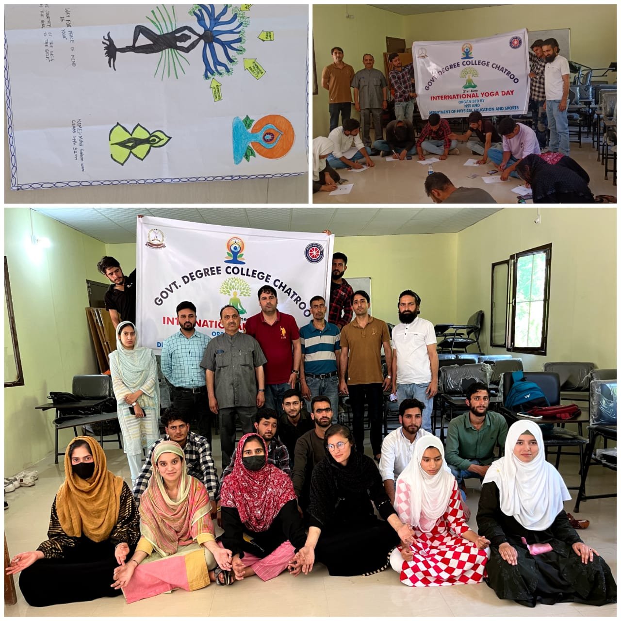 Govt Degree College Chatroo Organizes Yoga Competition to Promote Awareness Among Students