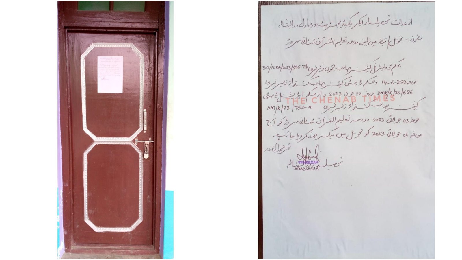 Two Madrasas Sealed by Tehsildar Drabshalla Following Deputy Commissioner’s Order