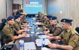 DIG DKR Range Chairs Crime and Security Review Meeting in District Doda