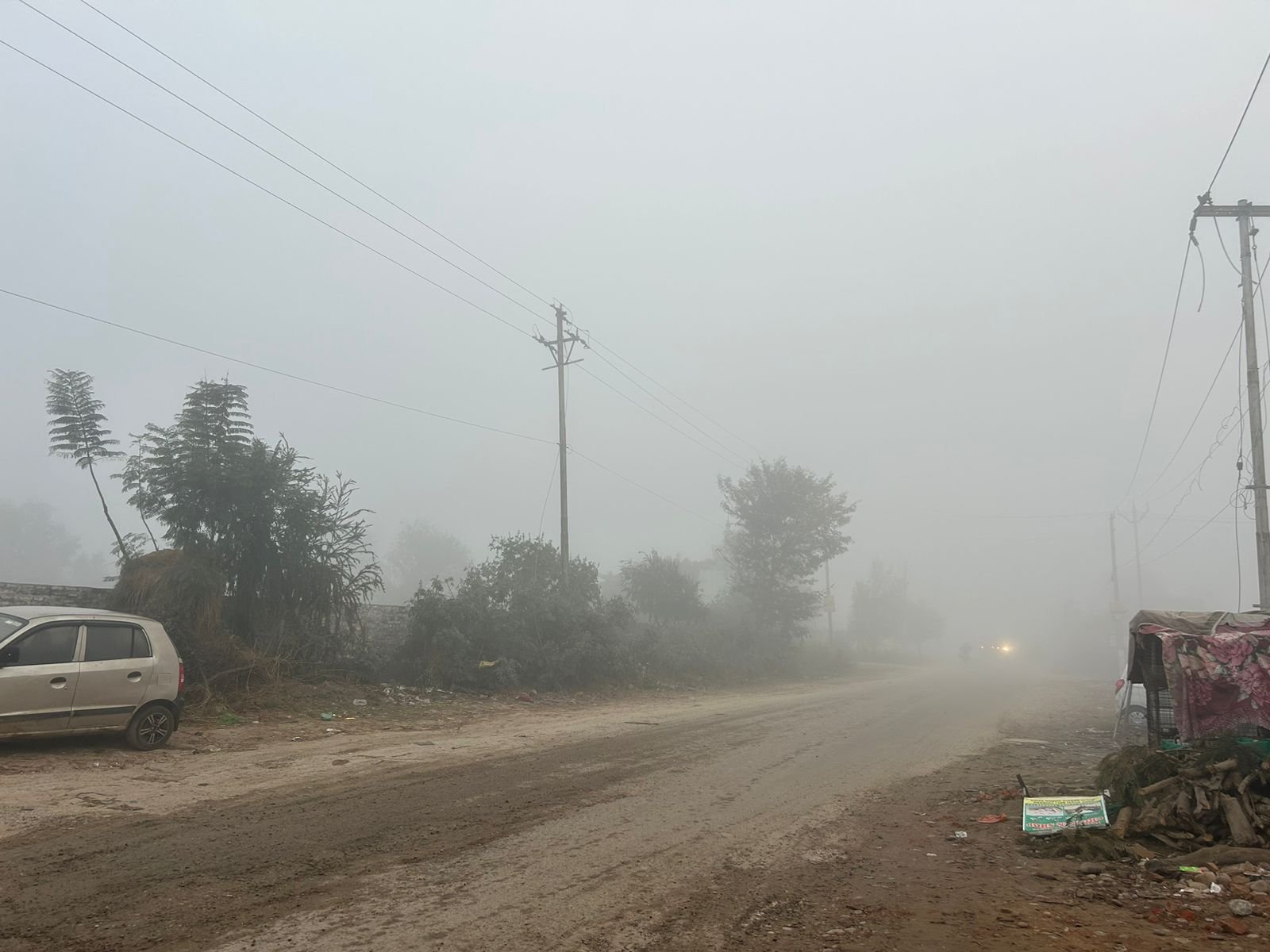 Thick Fog Blankets Kashmir Amid Severe Cold Snap