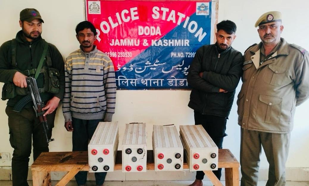 Doda Police Crack Battery Theft Case, Arrest Two Suspects and Recover Stolen Property