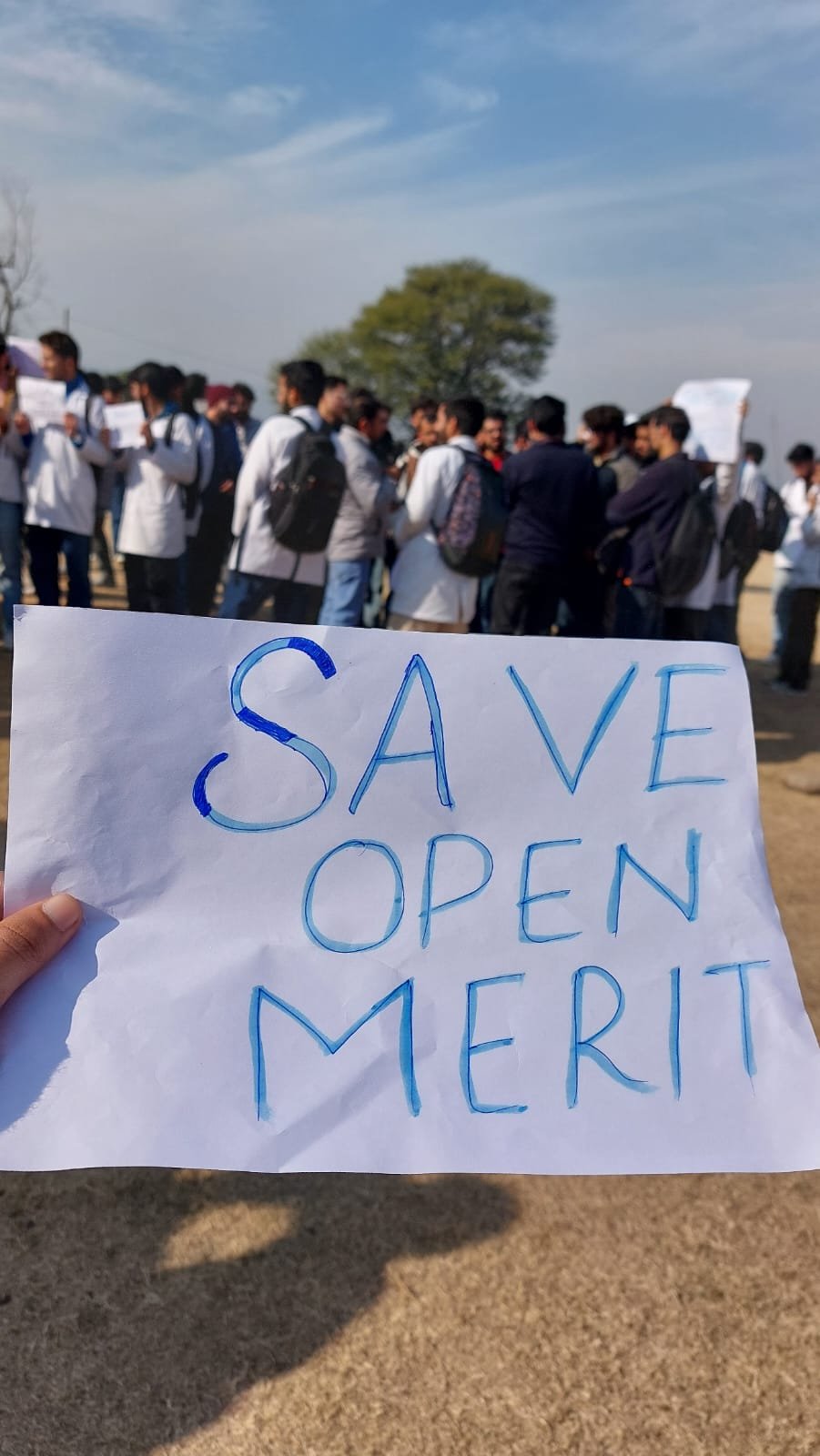 Medical Students Protest Reservation Policy in NEET PG at ASCOMS Jammu