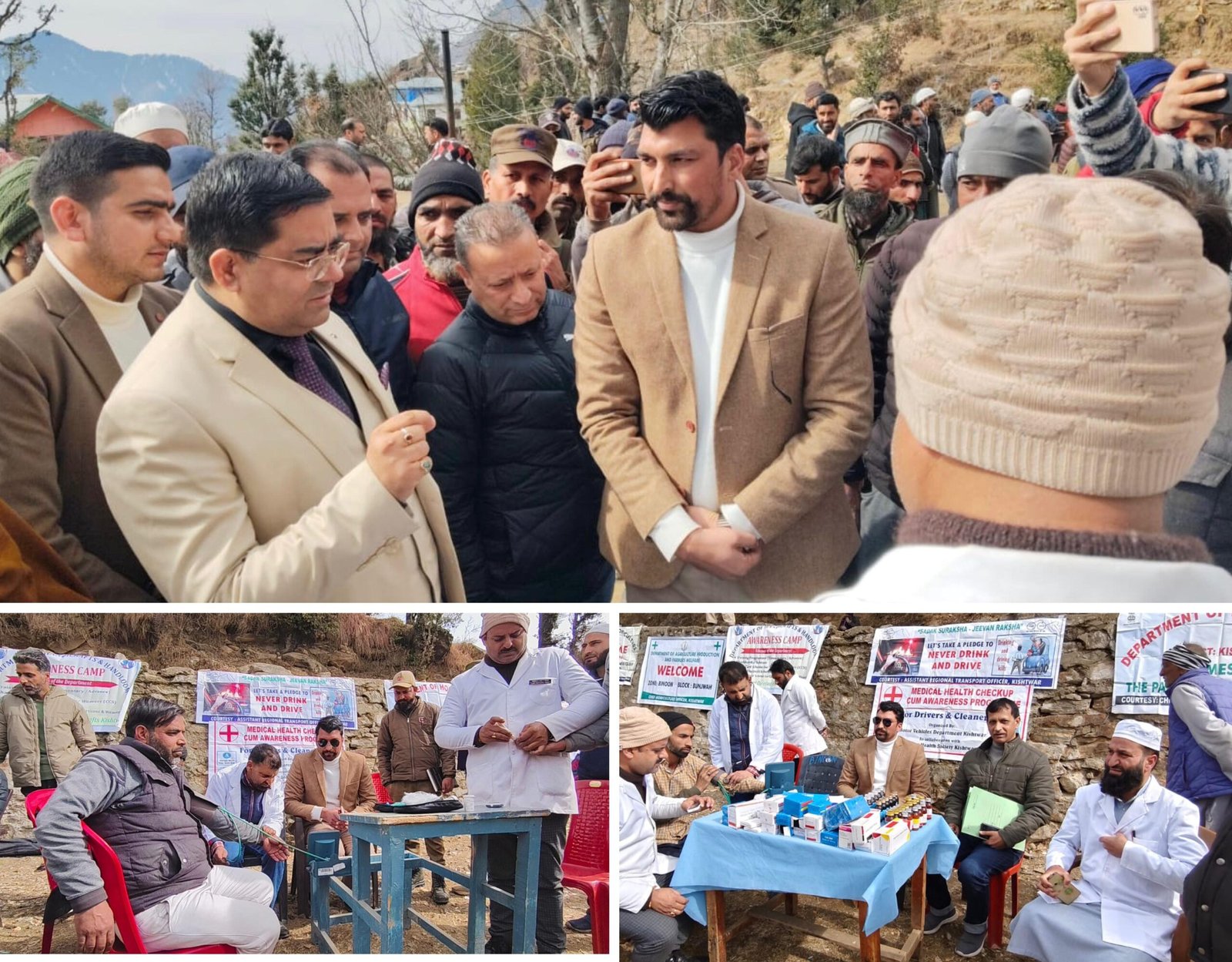 Motor Vehicles Department Kishtwar, Health Department Organize Free Eye Checkup, Medical Camp for Drivers