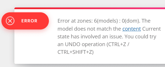 screenshot of error