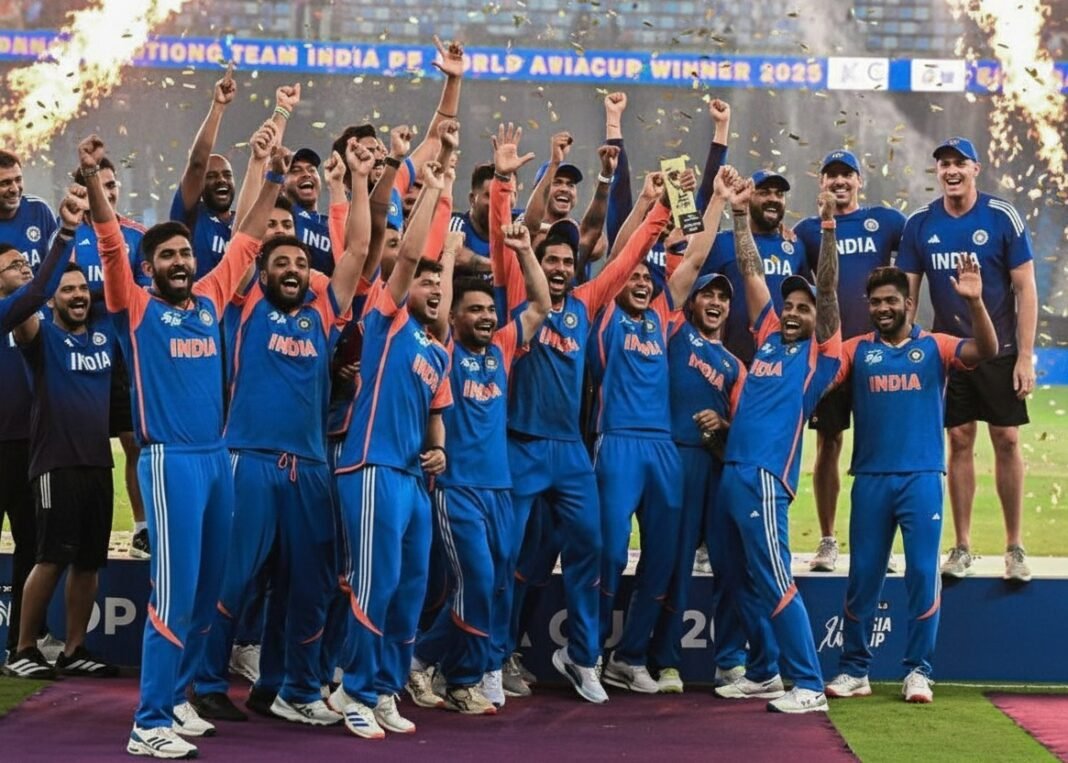 India clinch Asia Cup T20 title with five-wicket win over Pakistan in Dubai