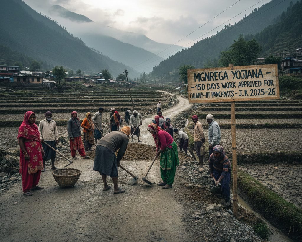 Centre Approves Additional 50 Days of MGNREGA Work in Calamity-Hit Areas of Jammu & Kashmir for 2025-26