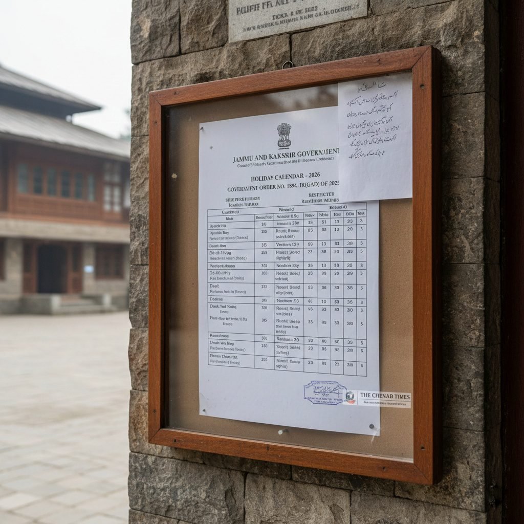 Jammu and Kashmir Government Notifies 2026 Holiday Calendar