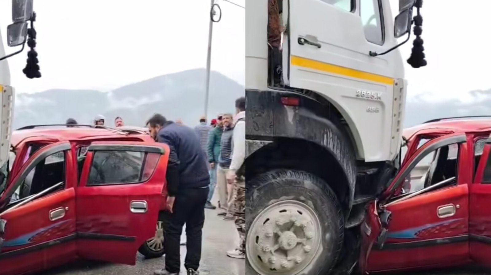One Dead, Three Injured as Alto Car Collides with Dumper Truck on ...