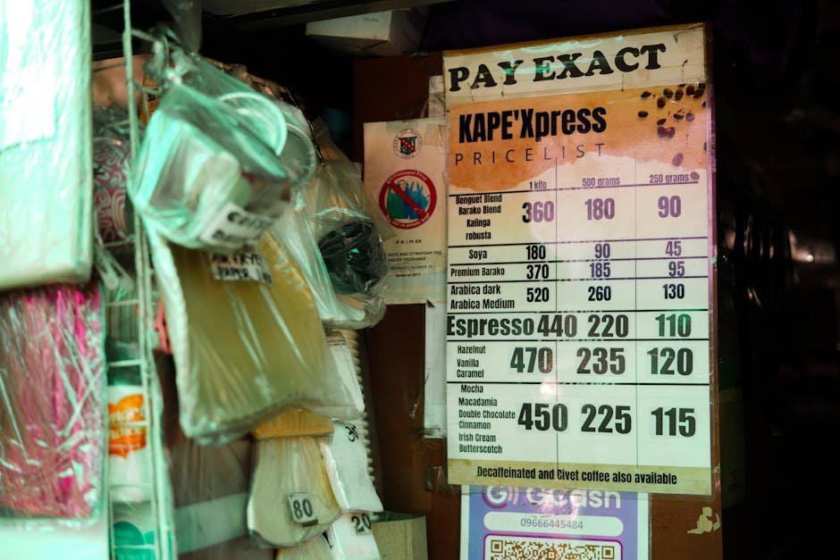 Commercial LPG Prices Surge by Rs 195.50 in India; Domestic Rates Unchanged A detailed price list showcasing coffee varieties at a small café, featuring espresso and special blends.