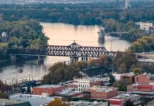 India-Iran Conflict’s Shadow: Trust Erodes Amidst Fragile Ceasefire A scenic view of Sacramento's downtown riverfront featuring a historic bridge and colorful autumn foliage.