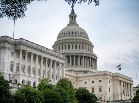 A scenic view of the iconic US Capitol Building symbolizing American democracy in Washington DC.