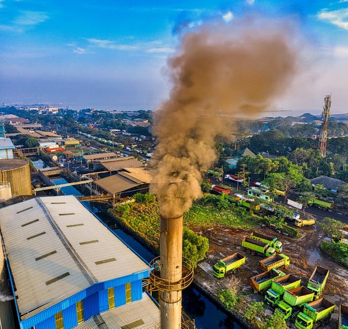 Jammu and Kashmir Lakes Vanishing at Alarming Rate, Warns Environmental Group Aerial photograph showcasing air pollution from a factory in Jakarta, Indonesia.