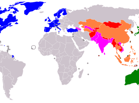 Asian Development Bank members with Developing stage marking Asian Development Bank members with Developing stage marking