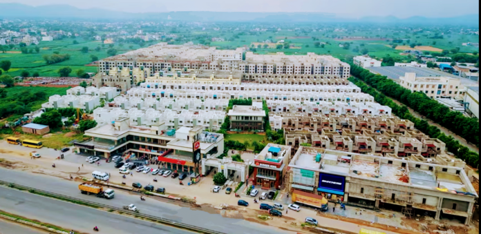 Behror Upvan city drone view