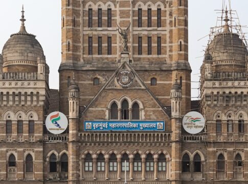 Brihanmumbai Municipal Corporation Head Office as captured from Dr Dadabhai Naoroji Road Brihanmumbai Municipal Corporation Head Office as captured from Dr Dadabhai Naoroji Road