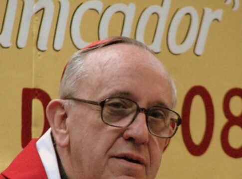Cardinal Jorge M. Bergoglio SJ, (later to become Pope Francis) celebrating mass at the XX Exposición del Libro Católico (20th Catholic Book Fair), in Buenos Aires, Argentina.