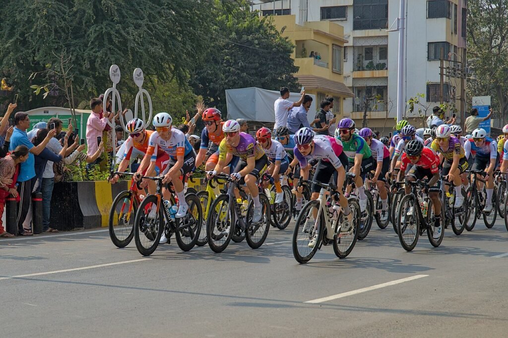 Cyclists at the Pune Grand Tour 2026