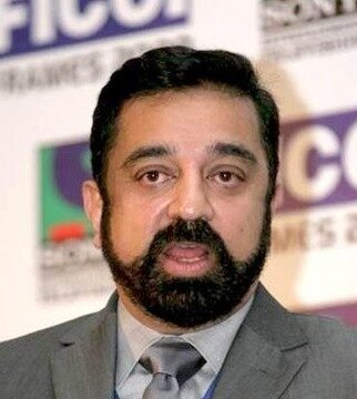 Indian actor Kamal Haasan at an event organised by FICCI