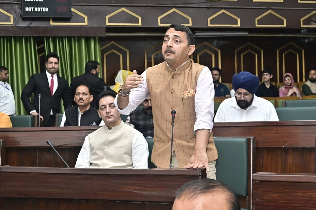 Ranbir Singh Pathania speaking in J&K Legislative Assembly