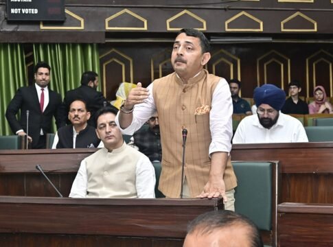 Ranbir Singh Pathania speaking in J&K Legislative Assembly