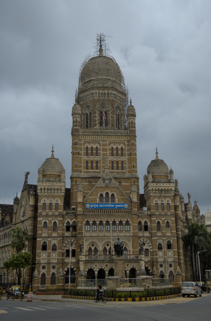 The Municipal Corporation Building, Mumbai, located in South Mumbai, Maharashtra, India is a Grade IIA heritage building. It houses the civic body that governs the city of Mumbai, the Municipal Corpo…