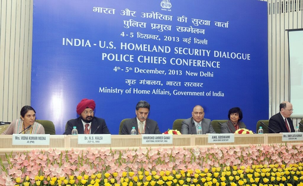 The Union Home Secretary, Shri Anil Goswami, the Additional Secretary, Ministry of Home Affairs, Shri Khurshid Ahmed Ganai and other dignitaries, at the India – U.S. Homeland Security Dialogue Police…