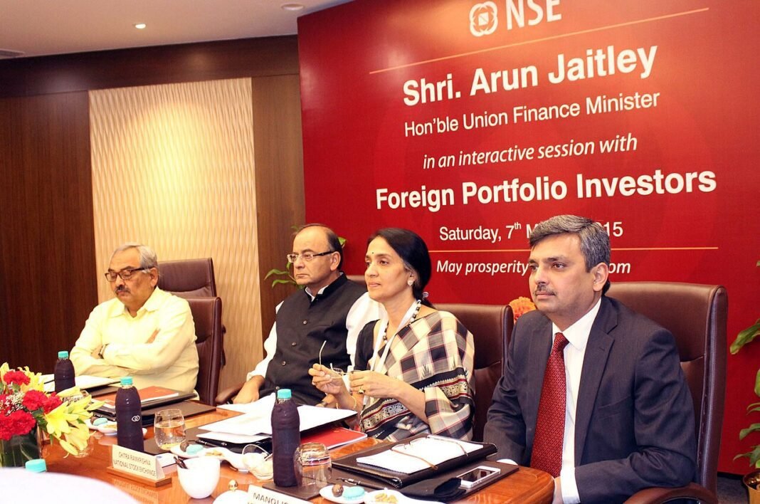 India Equities See Steep Sell-Off as FPIs Withdraw Rs 48,213 Crore in Early April The Union Minister for Finance, Corporate Affairs and Information & Broadcasting, Shri Arun Jaitley in an interactive session with the Foreign Portfolio Investors, in Mumbai on March 07, 2015.