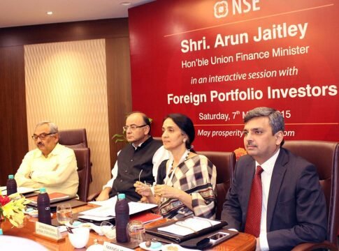 The Union Minister for Finance, Corporate Affairs and Information & Broadcasting, Shri Arun Jaitley in an interactive session with the Foreign Portfolio Investors, in Mumbai on March 07, 2015.