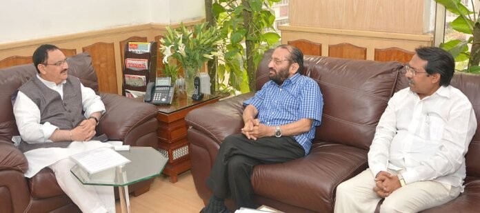 The Union Minister for Health and Family Welfare, Shri J.P. Nadda meeting the Mayor of South Delhi Municipal Corporation (SDMC), Shri Subhash Arya and the Mayor of East Delhi Municipal Corporation (E… The Union Minister for Health and Family Welfare, Shri J.P. Nadda meeting the Mayor of South Delhi Municipal Corporation (SDMC), Shri Subhash Arya and the Mayor of East Delhi Municipal Corporation (E…